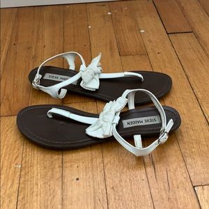 Steve Madden Shoes - White bow sandals Steve Madden Shoes - White bow sandals